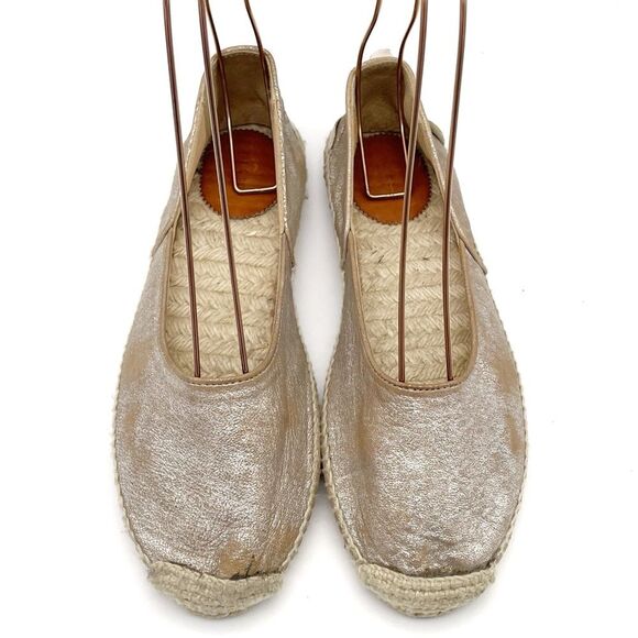 Rag & Bone Georgie Silver Platinum Espadrille Slip-On Shoe Women’s Size 39.5 | 9 - Picture 4 of 16